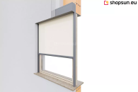 Cassette Sun Screen ziiip 120, made in Oslo, facade sun protection, external roller blinds for the office, what is Cassette Sun Screen