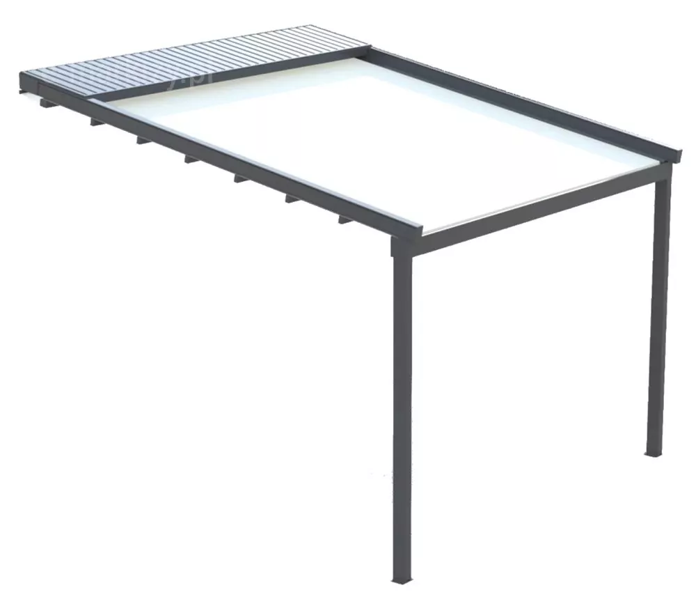 Single square pergola, terrace pergola, aluminum terrace cover