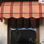 straight basket awning, shop awnings, shop awning