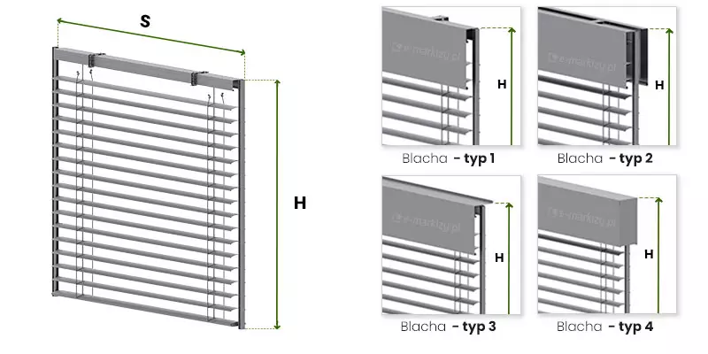 Exterior Venetian Blinds C80 Selt slatted dimensioning, how to measure slatted blinds