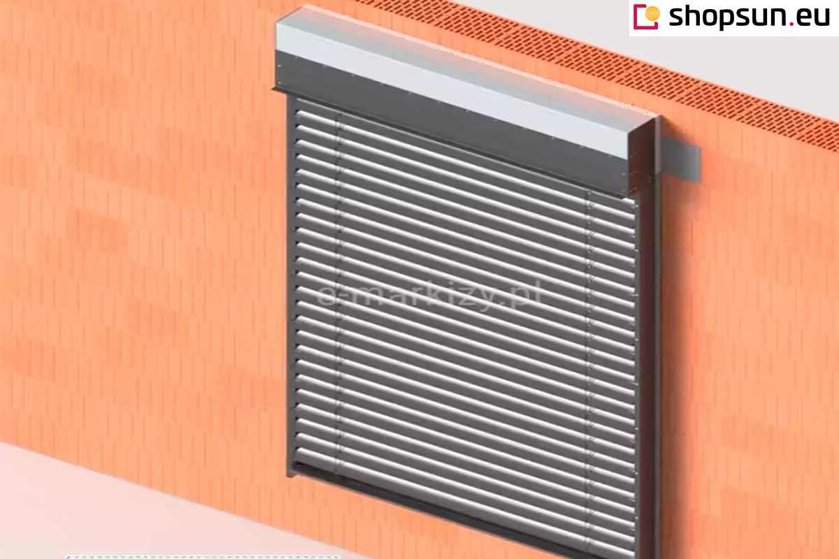 Exterior Venetian Blinds c80 box closed, installation Exterior Venetian Blinds flush-mounted