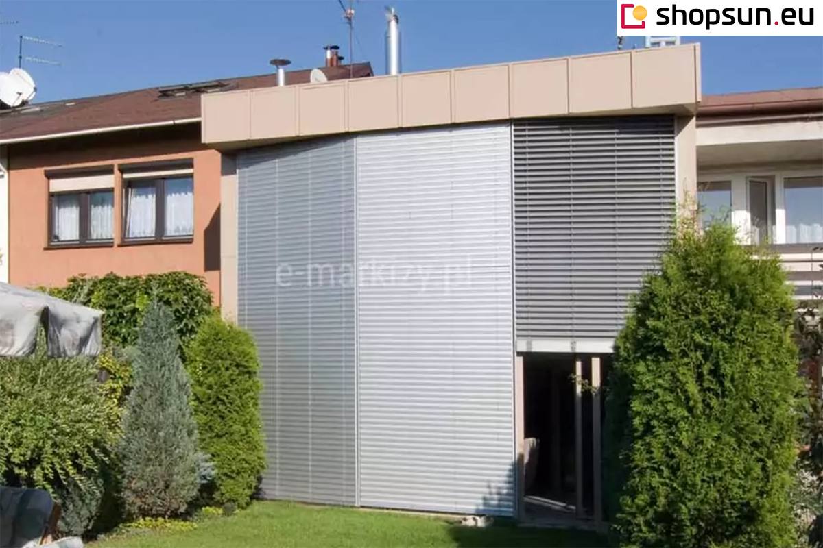 Exterior Venetian Blinds Z90 Cube Selt slatted, external blinds with slats, aluminum electric blinds, Exterior Venetian Blinds Z90 Cube Selt slatted – Photo Gallery