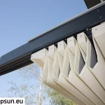 Luxo terrace pergola in anthracite with beige fabric