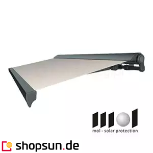 Tremolo Mol Terrace Awning – A half-cassette awning that covers the arms