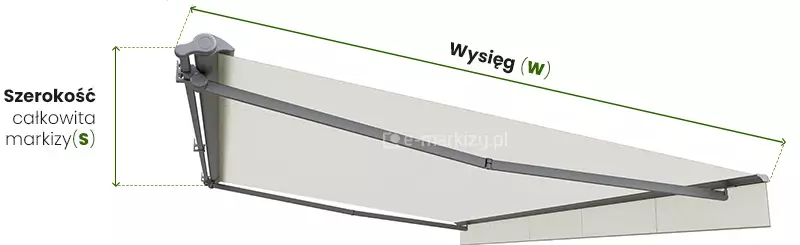 Terrace-awning-tre-pier-dimensioning