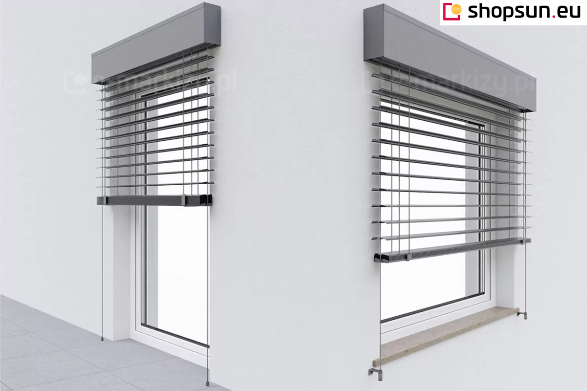 Exterior Venetian Blinds Z90L Selt cable-linked