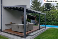 Square wall terrace pergola by mol