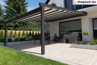 Square wall terrace pergola by mol