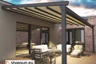 Square wall terrace pergola by mol