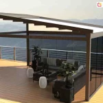 Freestanding square pergola quote, aluminum pergola online quote, custom-made terrace pergolas, Freestanding Square Terrace Pergola