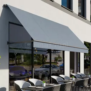 The shop awning is made to order from the highest quality components and fabrics