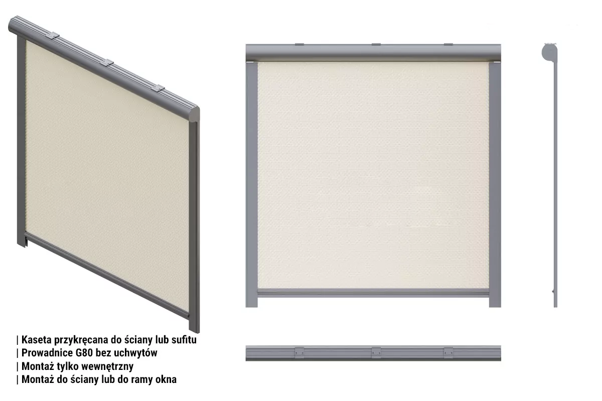 R103 g80 guides without handles, Cassette Sun Screen 103 assembly methods