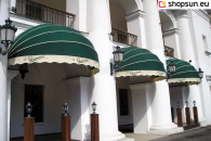 Semi-circular basket awning made to measure, Semi-circular awnings made to measure