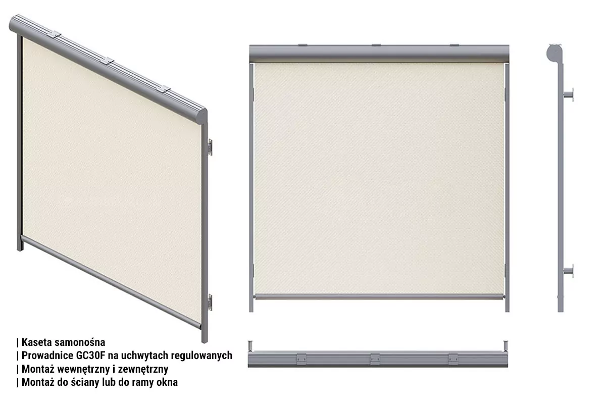 R103 guides gc30f on adjustable handles, Refleksol 103 mounting methods