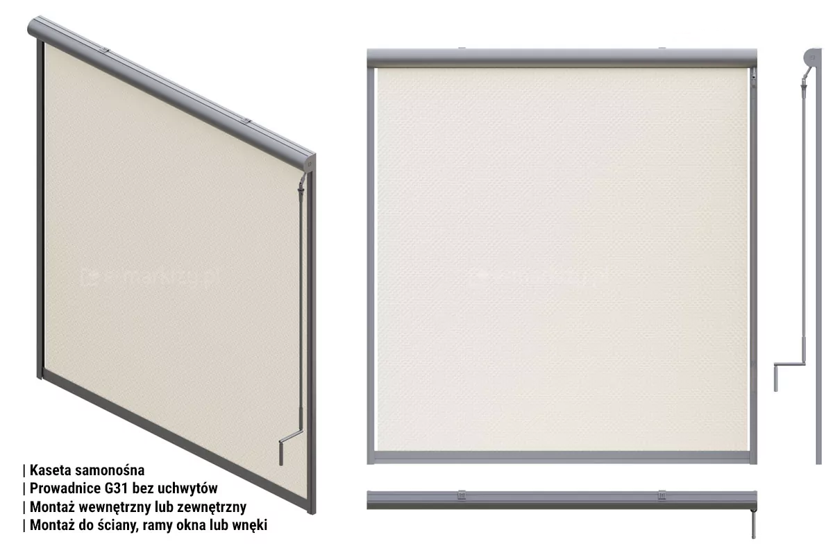 R76 guides g31 without handles, manual, Cassette Sun Screen 76 assembly methods