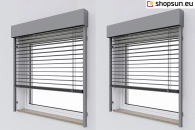 Exterior Venetian Blinds C80 Cube Selt slatted, Exterior Venetian Blinds C80 Cube Selt slatted square cassette