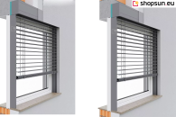 Exterior Venetian Blinds C80 Box Selt recessed, flush-mounted blind, Exterior Venetian Blinds with box cassette