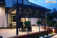 Pergola with terrace illumination, luxury pergola illuminated with LEDs