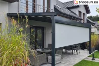 Square wall terrace pergola by mol