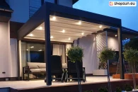 Pergola with terrace illumination, luxury pergola illuminated with LEDs