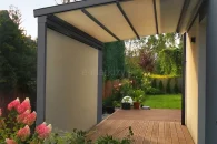 External sun blinds for the pergola square terrace with electric control