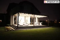 Modern luxury pergola, rainproof pergola, waterproof pergola