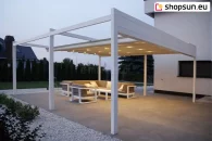 Modern luxury pergola, rainproof pergola, waterproof pergola