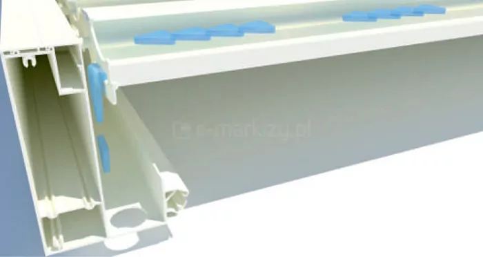 Bioline pergola, water drainage method, pergola gutter