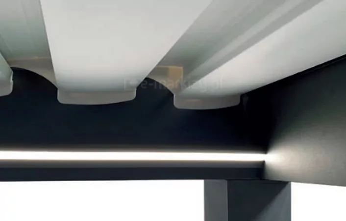 Bioline pergola hidden LED, LED lighting hidden in the gutters of the structure