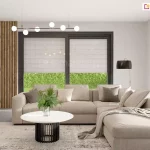 Surface-Mounted Roller Blinds Protect the Interior from Heating Up