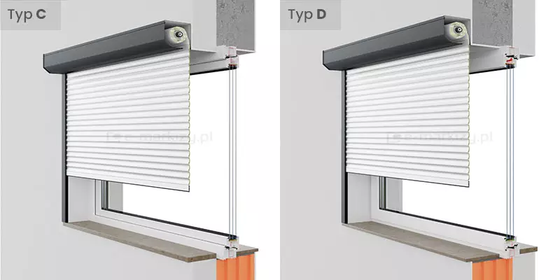 The installation of a surface-mounted roller blind on the wall can be done in one of two ways
