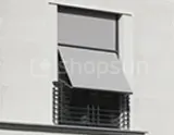 The awning blind is a cassette system that combines the function of a roller blind and a classic awning.