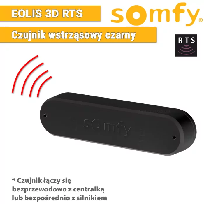 Somfy Eolis 3D RTS Black Shock Sensor