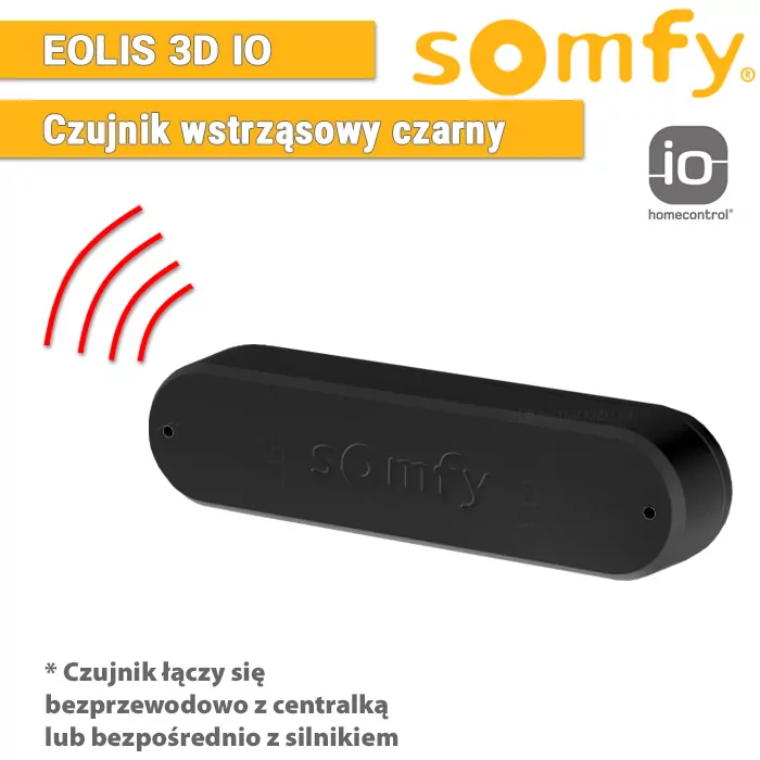 Somfy Eolis 3D WireFree io Black Sensor