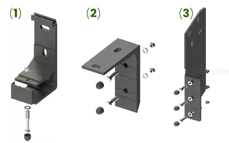 Brackets for installing selt terrace awnings