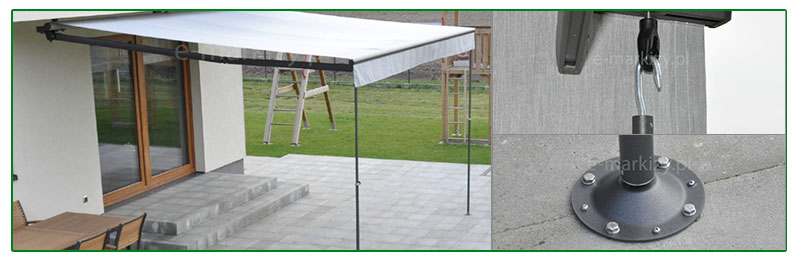 Telescopic supports, awning supports, terrace awning support