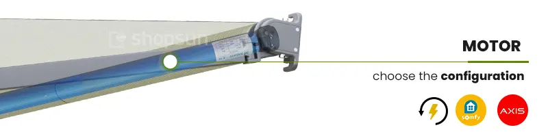 Choose awning motor, electric awning, awning with electric motor