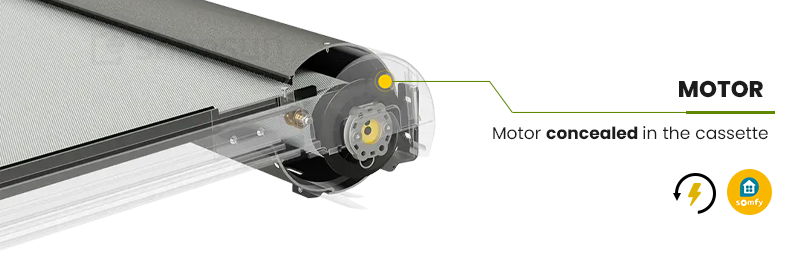 V ZIIIP terrace pergola with Somfy IO Homecontrol electric motor